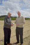 Tony Greathead & John Lindley at the Glassworks site