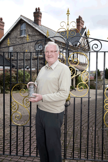John Lindley Outside Ivanhoe Lodge, Conisbrough, Kilner;s Home
